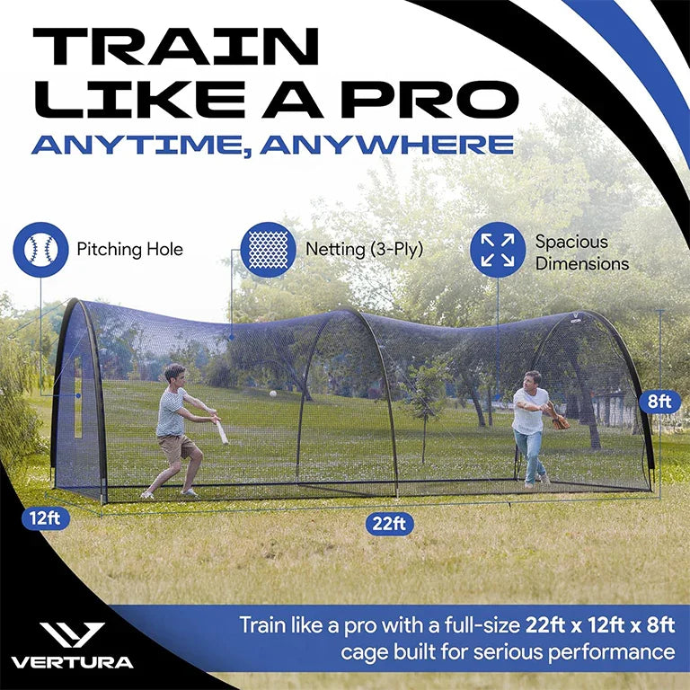Vertura Baseball Batting Cage Net