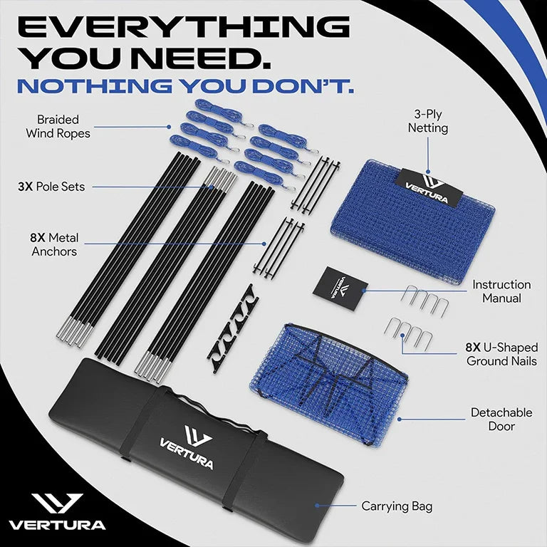 Vertura Baseball Batting Cage Net