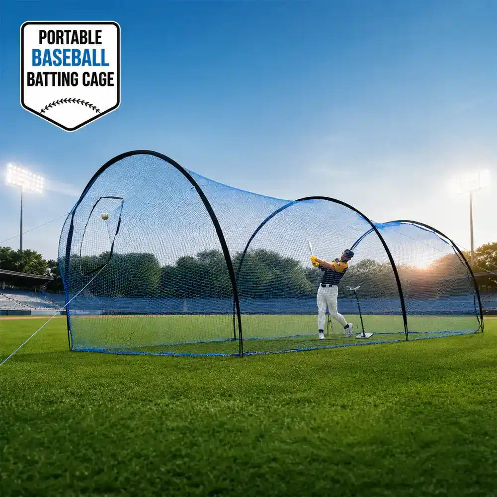 Portable 22×12×8 ft Vertura Baseball Batting Cage Net